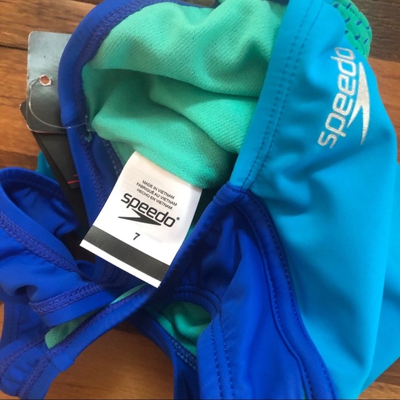 NWT, Speedo One Piece Bathing Suit, Size 7 Girls - Picture 6 of 6